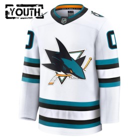 San Jose Sharks Fanatics Premium Custom 2024-25 Auswärts Weiss Trikot - Kinder